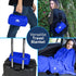BlueHills Ultra Compact Travel Blanket Pillow in Portable Bag Case Premium Cozy Soft Compact Pack Large Blanket for Airplane Flight Layover Blue -...