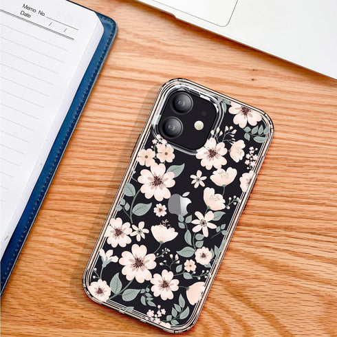 Case for iPhone 12 and iPhone 12 Pro 6.1 Inch Case Clear with Design, Soft Slim TPU Cover + Hard PC Bumper of Shockproof Protection Case for Women...