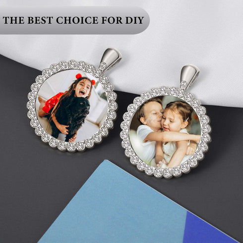 32 Pieces Rhinestone Bezel Pendant Trays Blanks Cabochon Pendant Setting DIY Trays for Crafts Jewelry Making Projects (Silver)...