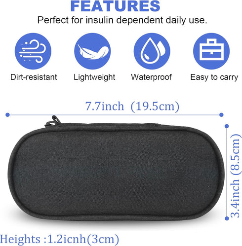 Insulin Pen Cooler Travel Case with TSA Approved Ice Packs,Diabetic Medication Insulated Cool Organizer,Insulin Pen and Other Diabetic Supplies, f...