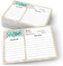 321Done Mason Jar Recipe Cards (Set of 50) Rustic 4x6 Double-Sided Premium Card Stock - Made in USA - Rustic Green and Tan, Large Notes From...