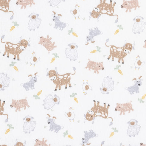 Farm Friends Deluxe Flannel Changing Pad Cover...