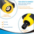 Foam Sprayer Gun, Pressure Nozzle for Car Wash, Watering plants, Pet Shower, Outdoor Fun - 8 Watering Patterns and Soap Dispenser (Yellow)...