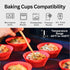 Silicone Baking Cups: Reusable Silicone Baking Cups, Non-Stick Muffin Liners, Cupcake Liner, Multicolor - 12 Pack...