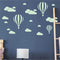 Giant Removable Vinyl 3D Hot air Balloons with Clouds Wall Decals DIY Wall Stickers Nursery Decor Kids Bedroom Art Decoration Girls Rooms Decal Ch...