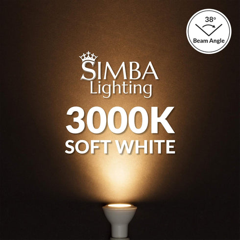 Simba Lighting LED PAR20 Light Bulb 6W 38deg Spotlight Dimmable (6-Pack) for Indoor Recessed Can, Range Hood and Outdoor PAR 20, 120V E26 Base, 40...