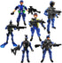 Police Army Men Playset Guard Military with Weapons Accessories 6 Pack Toy Soldiers Action Figures for Toddlers Age 6 7 8 9 yr Old Boys Girls Kids...