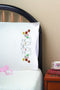 Tobin Stamped Pillowcase Pair for Embroidery, 20 by 30-Inch, Retro Cats - 407347...