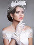 Geyoga 7 Pcs Fascinators Hat for Women Tea Party with Lace Gloves Pearl Necklace Bracelet Earrings Set for Hallween...
