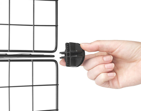 Whitmor Storage Cubes - Stackable Interlocking Wire Shelves -Black (Set of 4)...