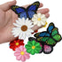 Honbay 16PCS Cute Delicate Butterfly Daisy Flower Appliques Decorative Patches Embroidered DIY Sew on/Iron on Patches for Shirts, Coats, Jackets, ...