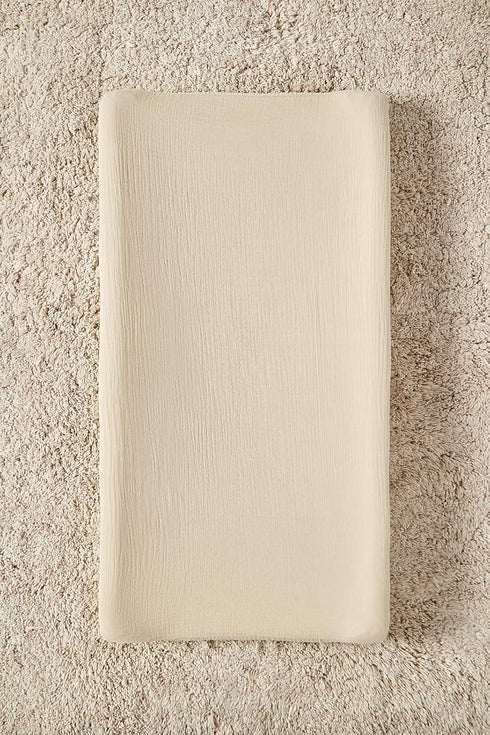 Baby Muslin Changing Pad Covers, Neutral Fitted Muslin Diaper Changing Table Pad Sheet Covers for Newborns Infants Baby Boys Girls (Beige)...