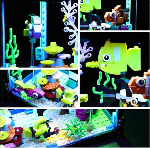 YEABRICKS LED Light for Lego-31122 Creator 3-in-1 Fish Tank Building Blocks Model (Lego Set NOT Included)...