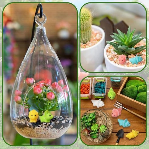 Liliful Mini Resin Dinosaur Figures Small Dinosaur Tiny Dinosaur for Mini Garden Micro Landscape Aquarium Home Decoration Dinosaur Outdoor Party F...