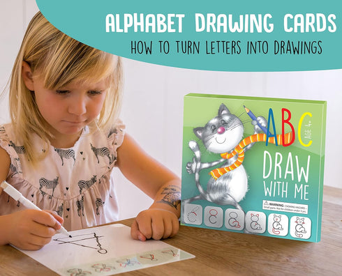 Drawing with Alphabet Learning Letters Tracing ABC Handwriting Toys Set Educational Game Birthday Gift for Preschool Activities Girl Boy 3-6 Years...