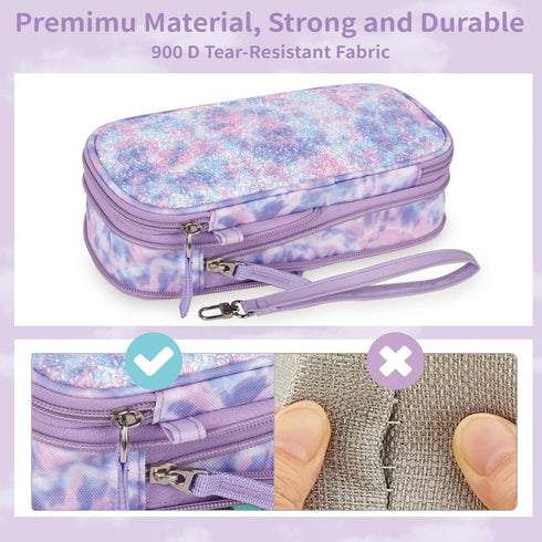ATRIPACK Pencil Case for Gils Big Capacity High Large Storage Pouch Bag Marker Pen Case Stationery Bag Travel Holder School College Office Organiz...
