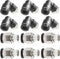 PNEUMATIC Elbow and Straight Combination 1/2 Inch Tube OD x 1/4 NPT Thread Push to Connect Fittings PC-1/2-1/4+PL-1/2-1/4(Pack of 12) (12, 1/2-1/4...