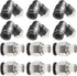 PNEUMATIC Elbow and Straight Combination 1/2 Inch Tube OD x 1/4 NPT Thread Push to Connect Fittings PC-1/2-1/4+PL-1/2-1/4(Pack of 12) (12, 1/2-1/4...