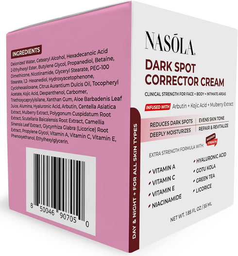 Dark Spot Corrector Cream Remover for Face, Body - Natural Skincare for Underarms, Elbows & Privates- The Ultimate Solution for Bright, Beautiful ...