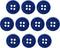 Buttons 1/2 Inch (1/2”) 4 Hole 10 Pieces - White Black Clear Pearl - Sewing Crafts Replacement Button - Perfect for Crafts, Coats, Work Shirts, Pa...