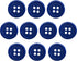 Buttons 1/2 Inch (1/2”) 4 Hole 10 Pieces - White Black Clear Pearl - Sewing Crafts Replacement Button - Perfect for Crafts, Coats, Work Shirts, Pa...