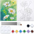 VOCHIC Paint and Sip Kit, Daisy Pre Drawn Canvas Painting Kit for Adults Painting Twist Party Supplies for Beginner Gift Favor, 8 Acrylic Colors, ...