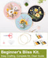 Santune 3 Pack Flower Embroidery Kit for Beginners Adults Cross Stitch Kits for Beginners Hand Embroidery with Plant Patterns and Instructions DIY...