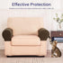 SUBRTEX Stretch Armrest Covers Spandex Arm Covers for Chairs Couch Sofa Armchair Slipcovers for Recliner Sofa with Twist Pins 2pcs (Coffee)...