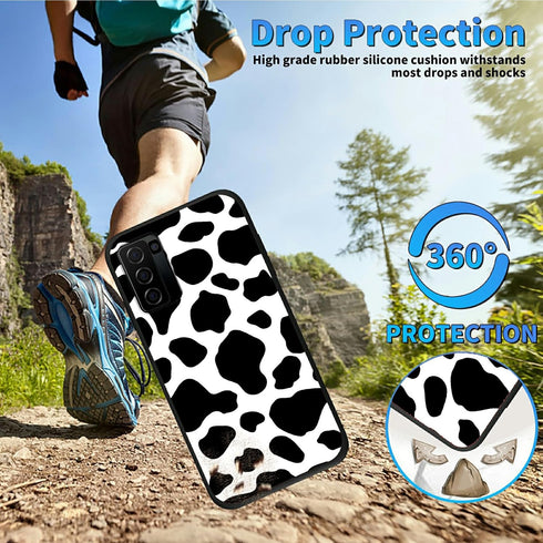 for Nokia C300 6.52" Phone TPU Soft Cover with Cow Print Design for Women Men, Shockproof Protection Basic Case for Nokia C300 N155DL...