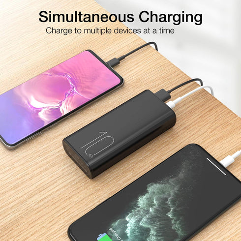 TOZO PB3 Portable Charger 10000mAh One of The Lightest and Slimmest Fast Power Bank 18W PD High-Speed Charging Battery Pack with USB-C Input/Outpu...