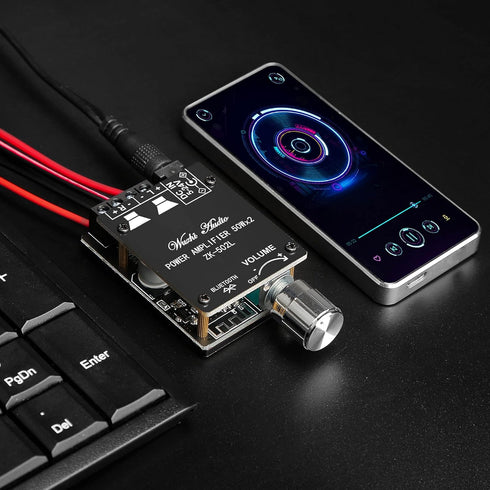 Mini Bluetooth Amplifier Board Class D AMP Module for DIY Wireless Speaker (ZK-502L)...