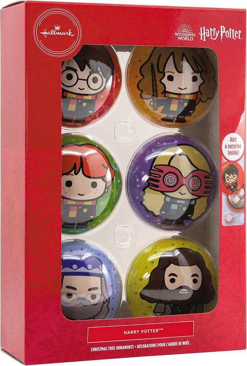Hallmark Christmas Ornaments, Harry Potter Metal Tins, Set of 6, Harry Potter Tins (0002HCM8796)...