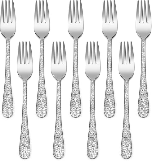 9-Piece Stainless Steel Kids Forks, HaWare Toddler Forks, Kids Silverware Preschooler Utensils, Baby Forks for Self Feeding, Mini Flatware Set for...