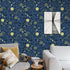 Modern Impressionist Art Peel and Stick Wallpaper, 17.71in X 118.1in Self Adhesive Removable WallPaper Abstract Starry Sky Contact Paper Waterproo...