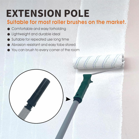 House Paint Roller Pole 4 FT Stainless Steel Pole New Splicing Rod Home Painting Supplies for Painting Walls and Ceilings House Paint Roller Pole(...