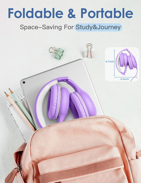 Headphones for Kids for School, Kids Headphones with Microphone, Sharing Function, 85dB/94dB Safe Volume Limit, HD Sound, Over Ear Kids Headphones...