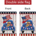 Louise Maelys 4th of July Garden Flag 12x18 Double Sided, Small Burlap Truck Golden Retriever Dog Welcome Patriotic Garden Yard House FLags for Me...