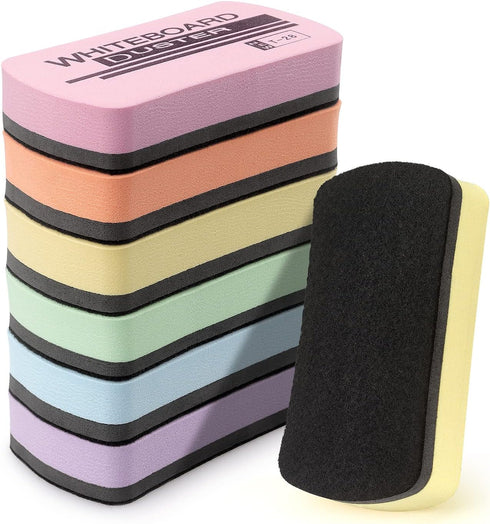 6 Pack Dry Erasers for White Board Magnetic Whiteboard Erasers, Whiteboard Erasers for Kids Classroom, Pastel Color...