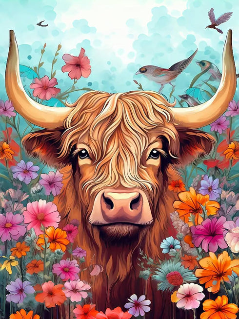 DIY Diamond Painting Kits for Adults Cow Diamond Art Kits for Adults Beginners, Full Drill Round Diamond Gem Art Painting Kits for Home Wall Decor...