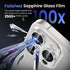 Tensea for iPhone 15 Pro & iPhone 15 Pro Max Camera Lens Protector, Bling Tempered Glass Cover Camera Screen Protector Built-in Metal Ring Protect...