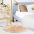 uxcell Faux Fur Round Rug,Fluffy Area Mat,Fluff Rugs for Bedroom Floor Sofa Living Room 3 x 3 Feet Khaki...