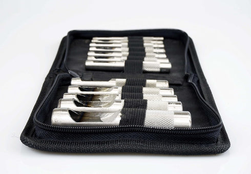 SE Heavy-Duty 12-Piece Hollow Leather Punch Set - High Carbon Steel, Machined Grip, 1/8" to 3/4" Sizes - Includes Zipper Pouch for Gasket, Leather...