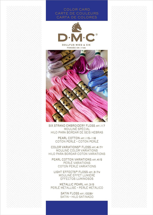 DMC COLORCRD Needlework Threads 12-Page Printed Color Card...