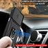 for Samsung Galaxy A25 5G Phone Case with Slide Camera Cover & Screen Protector*2, Samsung A25 5G Case Build in 360° Rotating Ring Kickstand, Mili...