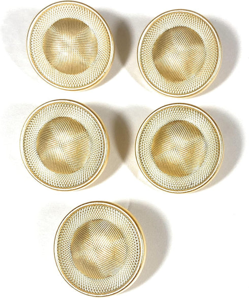 Dome Gold Buttons Hat Shape Sets Brushed Finished ~ for Blazer, Suits, Sport Coat, Uniform, Jacket , Dresses 10 Pc. (5 PC 1 inch INCH 24mm) (2365)...