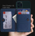 CheapSunday ID Card Holder for Back of Phone Leather Phone Wallet Stick On with Stand Flip Waterproof Leather Adhesive Wallet for Most Cellphones ...