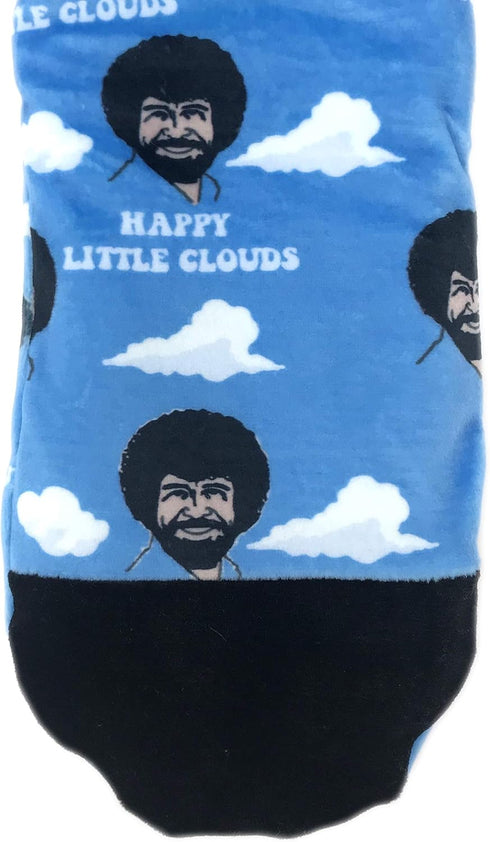ooohyeah Unisex Cozy Slipper Socks, Funny Bob Ross Fuzzy House Slippers for Women & Men, Sherpa Warm Cute Indoor Non-Slip Socks...