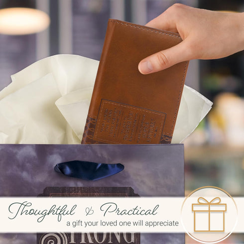 Christian Art Gifts Jeremiah 29 11 Two-tone Checkbook Cover ,Brown ,One Size...