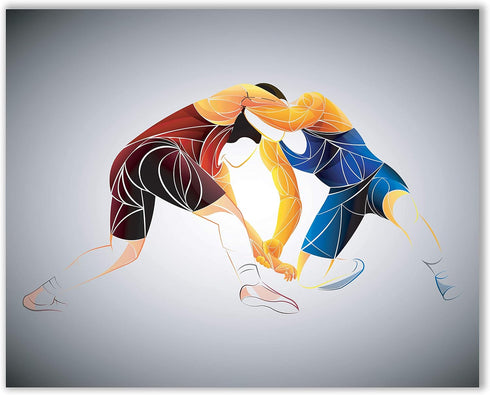 Summit Designs Wrestling Wall Art Set of 3 (8x10) Unframed Prints – Motivational Sports Decor for Boys’ Bedrooms, Game Rooms, and Home Gyms – Wres...
