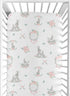 Sweet Jojo Designs Blush Pink and Grey Woodland Boho Dream Catcher Arrow Girl Baby or Toddler Nursery Fitted Crib Sheet for Gray Bunny Floral Coll...